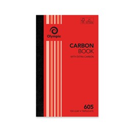 Olympic 605 Carbon Book Triplicate 200mmx125mm Record 100 Leaf