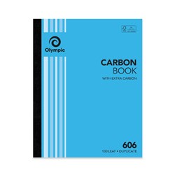 Olympic 606 Carbon Book Duplicate 250mmx200mm Record 100 Leaf