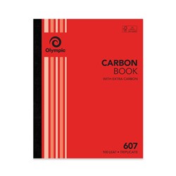 Olympic 607 Carbon Book Triplicate 250mmx200mm Record 100 Leaf