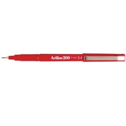 Artline 200 Fineliner Pen Fine 0.4mm Red