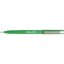 Artline 200 Fineliner Pen Fine 0.4mm Green  