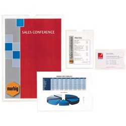 Marbig Card Holders Top Opening A6 150 x 107mm Clear Pack Of 10