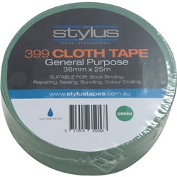 Stylus 399 Cloth Tape 36mmx25m Green  