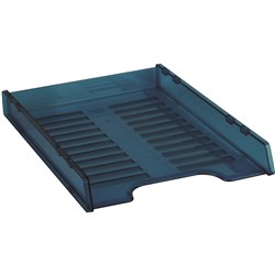 Italplast Slimline Document Tray A4 Multi Fit Tinted Blue 