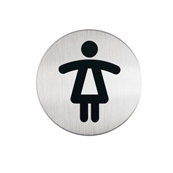 Durable Pictogram Sign WC Women 83mm Silver  