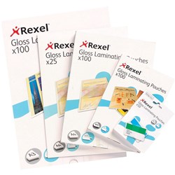 Rexel Laminating Pouches A4 180 Micron Gloss Pack Of 25 