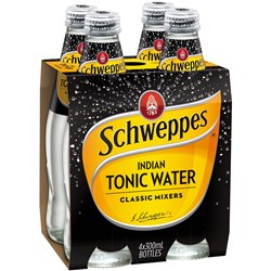 Schweppes Tonic Water Bottle 300ml Pack of 4  