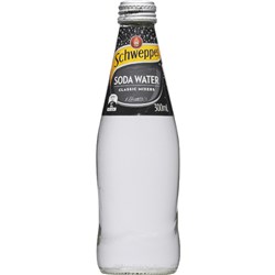 Schweppes Soda Water 300ml Bottle Pack of 24  