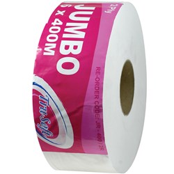 TruSoft Jumbo Toilet Rolls 2 Ply 400m Rolls Carton of 6