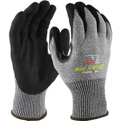 Maxisafe G-Force Safety Gloves Ultra C5 Plus Reinforced Medium Grey And Black