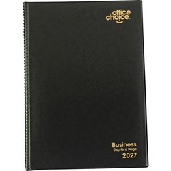 Office Choice Business Diary A4 Day To Page Black 