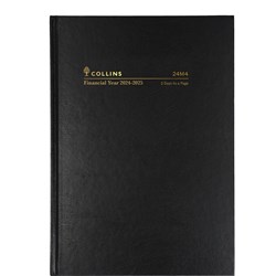 Collins Financial Year Diary A4 2 Days To Page Black