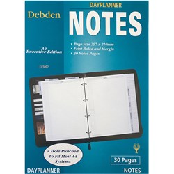 Debden Dayplanner Refill Notes A4 Edition