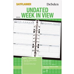 Debden Dayplanner Refill Undated Week To View 140x216mm Desk Edition