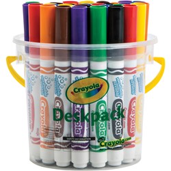 Crayola Ultra Clean Washable Broad Line Marker Classic Assorted Deskpack of 32