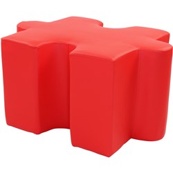 Sylex Puzzle Breakout  Interlocking Ottoman Red
