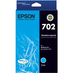 Epson 702 DURABrite Ultra Ink Cartridge Cyan