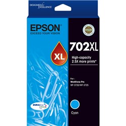 Epson 702XL DURABrite Ultra Ink Cartridge High Yield Cyan