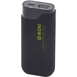 Moki PowerBank 5000mAh Type-C USB-A & MicroUSB 2 Port Black 