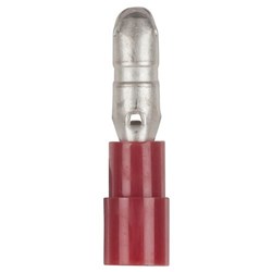CONN QC PLG BULLET 4MM RED PK8