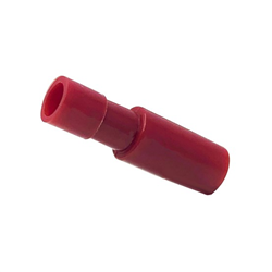 CONN QC SKT BULLET 4MM RED PK50